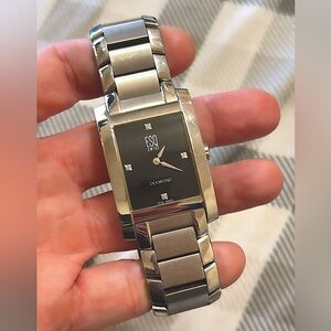 ESQUIRE MOVADO MEN’s BLACK DIAMOND WATCH